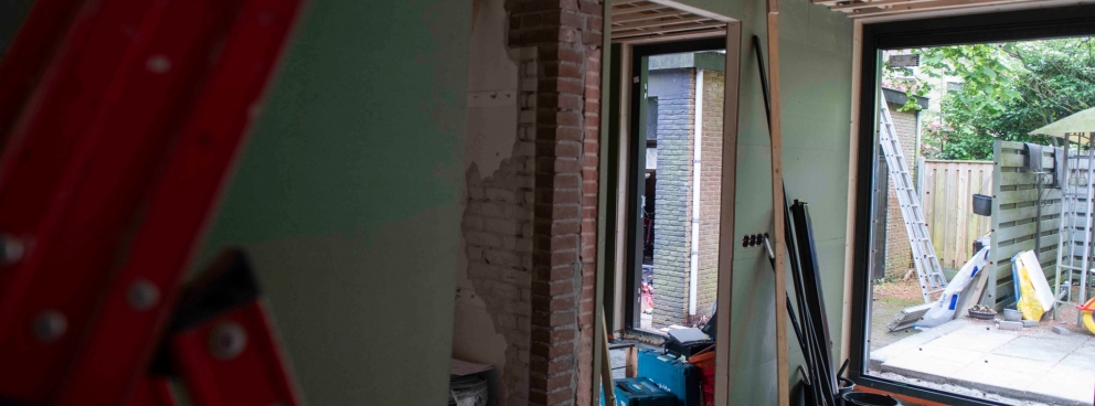 Installatiewerkzaamheden voor nieuwe uitbouw