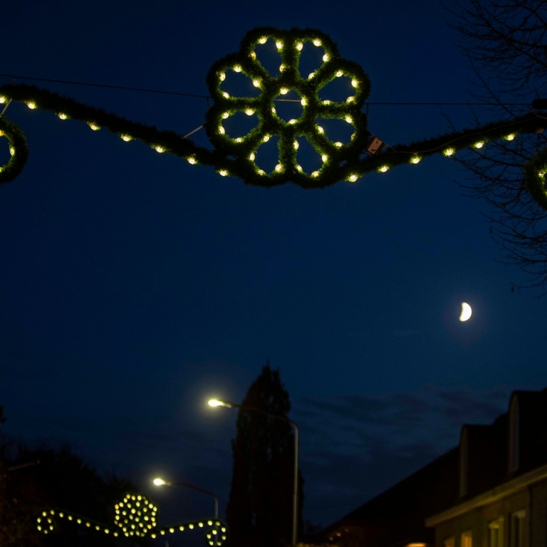 Feestverlichting in Eper centrum